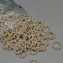 uxcell 24Pcs Pearl Napkin Rings, 1.57"(OD) Imitation Beaded Elegant Plastic Serviette Holder Buckle for Dinner Reception Party Banquet Table Decor, Pink and Gold