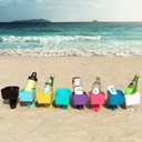 Home Queen Beach Cup Holder with Pocket, Sand Cup Holder for Drink Beverage Phone Sunglasses, Beach Vacation Accessories, Beach Trip Gifts, Multicolor 8 Piece Set
