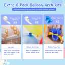 Balloon Pump Electric, 600W Professional Balloon Inflator with 8 Balloon Arch Kits, 2 Modes & Dual Nozzle, Portable Air Pump Ballon Blower Machine for Party Decoration (Rose)