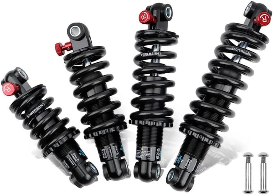 JFOYH Coil+Oil Shock Absorber Adjustable Damping Hydraulic Rear Shocks For MTB/E-Bike/Scoters, 125MM/150MM/165MM/190MM 550LBS/1000LBS/1500LBS