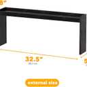 SpaceAid Bamboo Over the Stove Spice Holder Shelf, 31.5" Kitchen Organizer Stove Spice Top Rack, 11.6" Height Countertop Storage, Over Oven Back Sink Organization Shelf, Black