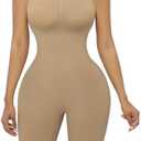 Royalshape Strapless Shapewear Bodysuit for Women Tummy Control Shaper Seamless Butt Lifter Thigh Slimmer full Body Shapewear, XL, Beige 