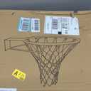 Dripex Solid Basketball Rim 18" Replacement Breakaway Wall Mounted Outdoor Heavy Duty Solid Steel 18 Inch Rim Double Spring with All Weather Net (Black)