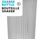 Jacent Protein Shaker Bottle, 24 oz, Leak-Proof Lid, BPA Free, Dishwasher Safe, Freezer Safe, Gray