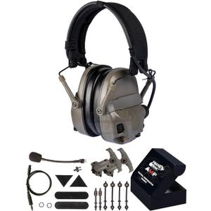 2025 FMA AMP NRR 26dB Digital Tactical Headset | Pickup Noise Reduction Communication Hearing Protection Earmuffs (Fg)