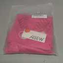 AISEW Womens Long/Short Sleeve V Neck T-Shirt Striped Sheer Mesh Raglan Tees Loose Casual Tops (Pink, M)