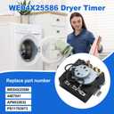 WE04X25586 Dryer Timer Compatible with GE Hotpoint Dryers HTX21GASK1WW HTX24EASK0WS NTX62E8ST1WW Replaces AP6032632 4467041 PS11763073 Dryer Timer Control Knob