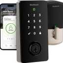 Kwikset Halo Select Smart Lock Keyless Entry Door Lock Wi-Fi and Matter Enabled Deadbolt No Hub Needed, Geofence Auto-Unlock, Grade AAA Certified, Easy Install, Satin Nickel, Contemporary
