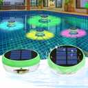 Solar Pool Lights, 2 Pack Floating Pool Lights with RGB Color Changing, IPX6 Waterproof Pool Light for Inground Pool, Bathroom, Bathtub, Pool Party Decoration