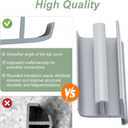 2 x Gray Shower Door Bottom Track, Single-Sided Channel Dimensions of 1/2 inch and 3/8 inch, Suitable for Shower Glass Doors with thicknesses of 7/16 inch and 5/16 inch (1 Pack)