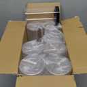 Plastic Jars with Lids, 16 Pcs 32 OZ Large Plastic Storage Jars with Black Leakproof Lids Cylinder Plastic Storage Container Jar Reusable Clear Empty Jars for Home and Kitchen Organizing