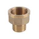 Pipe Fitting Hex Reducer Adapter, 2pc Brass Water 1/2BSPT Male to 3/4BSPT Female Thread. Made of Brass, Sanitary, Connect Firmly, Not Easy To Leak or Blowout