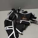 Reflective No Pull Dog Harness for Large Dogs, Easy Control Dog Vest Harness, Breathable Mesh Harness, Comfortable and Adjustable, Metal Ring and Control Handle, Black L