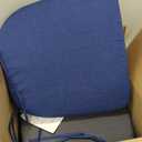 IASEAHK Chair Cushions for Dining Chairs Set of 4, Non Slip Kitchen Chair Pads, 17" x 16" x 2", Indoor Dining Chair Cushions with Ties, D-Shaped Seat Cushions for Kitchen Chairs, Navy Blue, 4 Pack