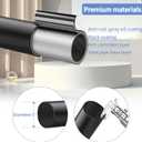 ZYRW Black Curtain Rod, Room Darkening Rods for Windows 28 to 48 Inches(2.3-4Ft), Wrap Around Curtain Rods, Heavy Duty Blackout Drapery, Modern Decorative Window Treatment Rod, Matte Black
