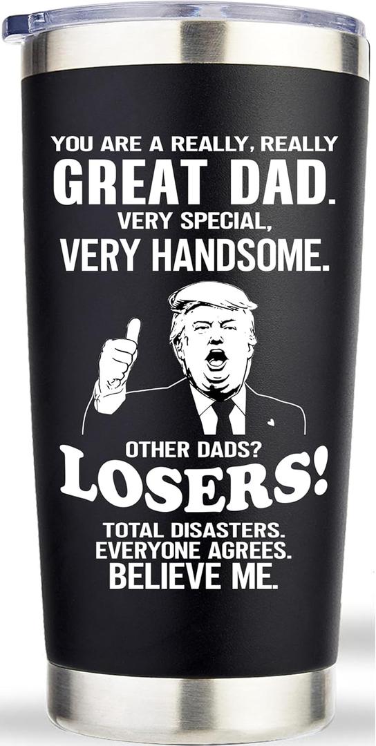 Gifts for Dad from Daughter, Son, Kids on Fathers Day, Christmas, Birthday - Funny Dad Birthday gift Ideas -Fathers - Best Dads Ever Gifts, Pefect for 20oz Stainless Steel Tumbler