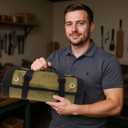 Roll Up Tool Bag Tool Roll,Portable Rollup Toolbag,Foldable Rollup organizer,Tool Organizer with 6 Detachable Pouches,Perfect for Engineers,Hobbyist,Men's gift and Engineer's gift (khaki)