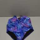 Daci Plus Size Two Piece Swimsuits - Women High Waisted Bikini Tummy Control Bathing Suits Knot Twist Swimwear 2025 (Blue Leaves, 18 Plus)