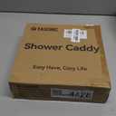 YASONIC Corner Shower Caddy, 5-Pack Adhesive Rustproof Stainless Steel Shower Organizer with Soap Holder, No Drilling Shower Shelf for Inside Shower, Dorm, Renters, Black