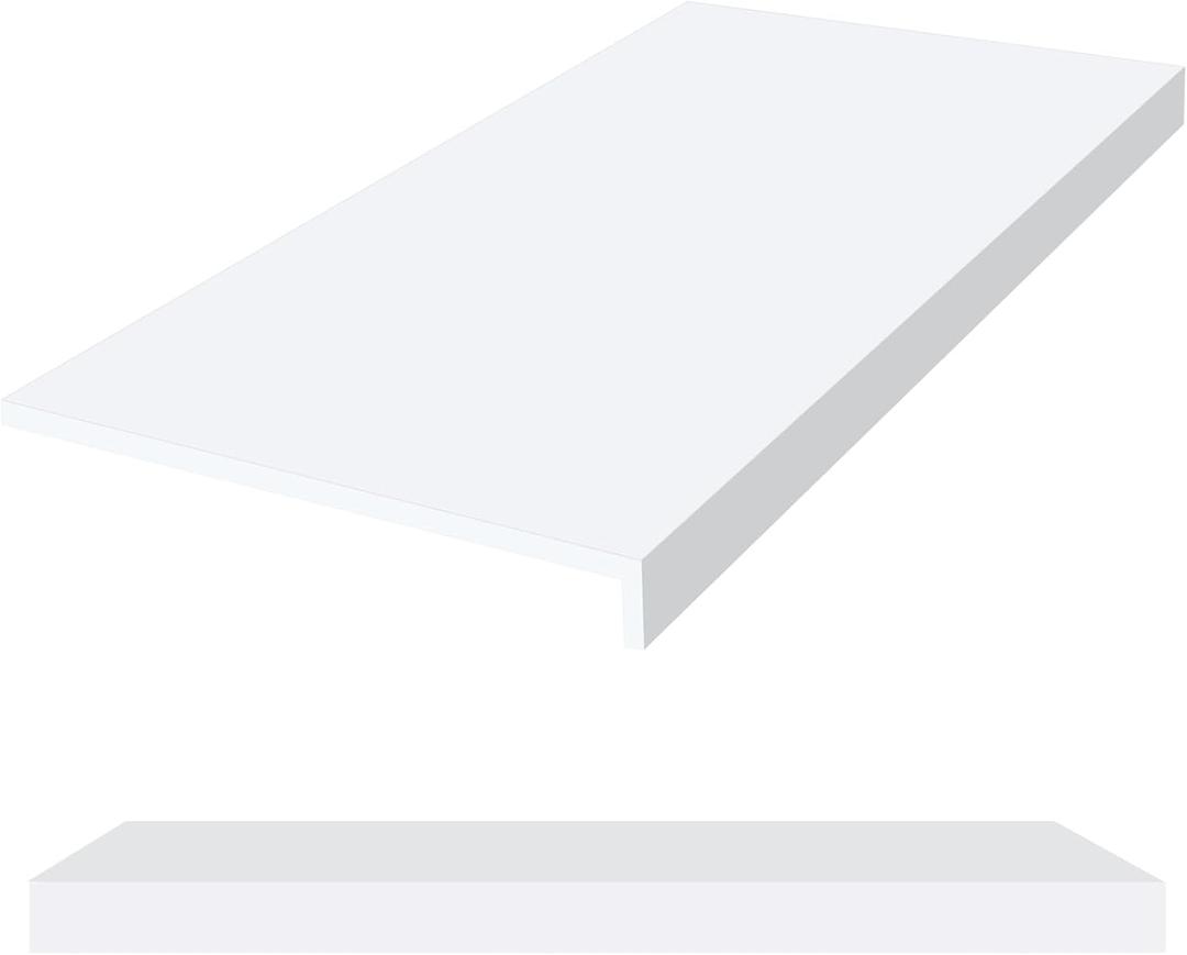Hoolerry 1 PC Wire Rack Covers 12 x 35 Inch Wood Shelf Covers for Wire Shelving Pantry Shelves Covers Rack Liner Shelf Liners for Bathroom Kitchen Shelving Upgrade, White