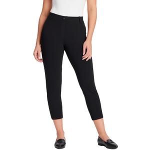 Yogipace, Belt Loops, Women's Cropped Dress Yoga Pants Capri Leggings for Work, 21", Black, Size XS