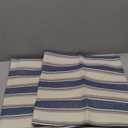 JOJUSIS Stripe Throw Pillow Covers Farmhouse Pillowcases Pack of 2 18 x 18 Inch Blue
