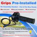 Ebike Full Twist Throttle for Macfox, 3 Pin Surron Style Throttle Grip Kit 12V-72V Compatible with HappyRun Freego Heybike Electric Dirt Bike