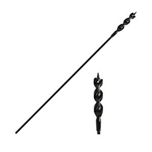 Flexible Installer Drill Bit for Pulling Wires Through Walls Ceilings and Sidewalks, 6 FT, Auger with a Fish Eye Hole and Screw Point, 3-Flat Anti-Slip Shank.