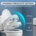 Raised Toilet Seat, Elongated 18.5", Soft Close