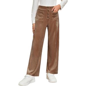 blibean Girls 2025 Uniform Straight Pants Teen School Fleece Dress Leggings Size 6-15 Years