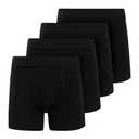 Cotton Mans Panties Black, Size M, Pack Of 4