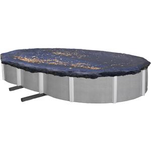 Blue Wave 16-ft x 32-ft Oval Leaf Net Above Ground Pool Cover