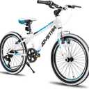 JOYSTAR Lubbock 20 24 Inch Kids Bike for Boys & Girls Ages 7-12 Years Hardtail Mountain Bike for Kids with 1-Speed/7-Speed Drivetrain, White Wall Knobby Tires, Kids' Bicycle, 20 Inch Wheels