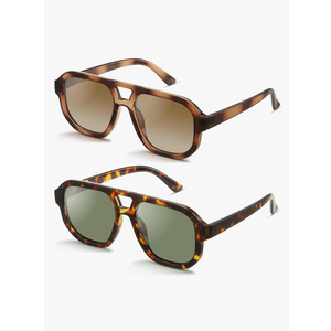 livho Trendy Polarized Square Aviator Sunglasses Women Men Square Eyewear Frame, Retro Sun Glasses for Women Men 2025 Shades