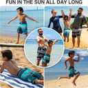 Kanu Surf Boys Yolo Quick Dry UPF 50+ Beach Swim Trunk (10-12, Sandbar Blue/Green)