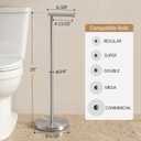 KES Toilet Paper Holder Stand 26" H (Taller Version), Free Standing Toilet Paper Roll Holder with Weighted Base for Bathroom, Rustproof SUS304 Stainless Steel Brushed Finish, BPH283S66-2