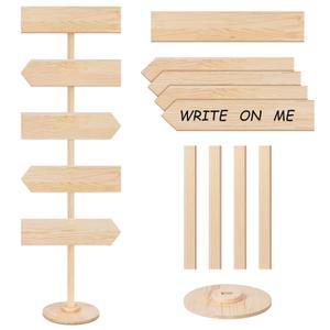 Chunful 63 Inch Wooden Blank Arrow Signs with Stakes, Wood Blank Directional Yard Sign for Outdoor Lawn Patio Yard Garden Weddings Birthday Party Guidepost Decorations