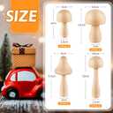 Blulu 30 Pcs Big Sizes Unfinished Wooden Mushroom Natural Wooden Mushrooms Unpainted Art Project Crafting and Fairy Themed Spring Summer Decor and Crafts Projects Decoration DIY Paint Color