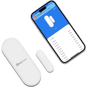 HEIMAN WiFi Door Sensor Smart Window Door Sensor Alarm, Contact Sensor for Home Security, Wireless Magnetic Door Open Detector and APP Remote Notification Compatible with Alexa and Google Assistant (1 pack)