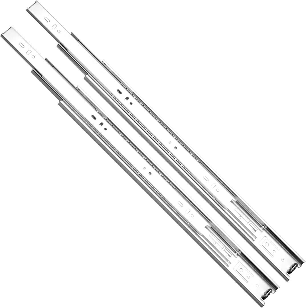 24" Inch - 45mm Ball Bearing Drawer Slide - 100 Pound - Side Mount - Pair (24 Inch)