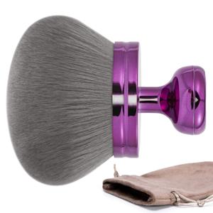 UNIMEIX Extra Large Body Makup Brush for Self Tanner with Drawstring Bag, 3.2 Inch Blend and Blur Body Sunscreen Applicator for Face, Legs, Body, Cream and Foundation (Purple)