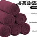 MOONQUEEN 6 Pack Premium Hand Towels - Quick Drying - Microfiber Coral Velvet Highly Absorbent Towels - Multipurpose Use as Hotel, Bathroom, Shower, Spa, Hand Towel 16 x 28 inches (Burgundy)