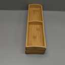 Yesland 30" Wide Stove Top Shelf Spice Rack Storage, Magnetic Bamboo Spices Shelf Flexible Seasoning Gadgets with 4 Functional Partitions for Home Stove Kitchen Storage Organization