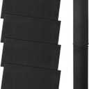 4 Pcs Basement Pole Wrap Cover, 12x24 Inches Black Pole Padding with Anti-Slip Fabric, Garage Pole Protection for Metal Poles, Basement, Home Office