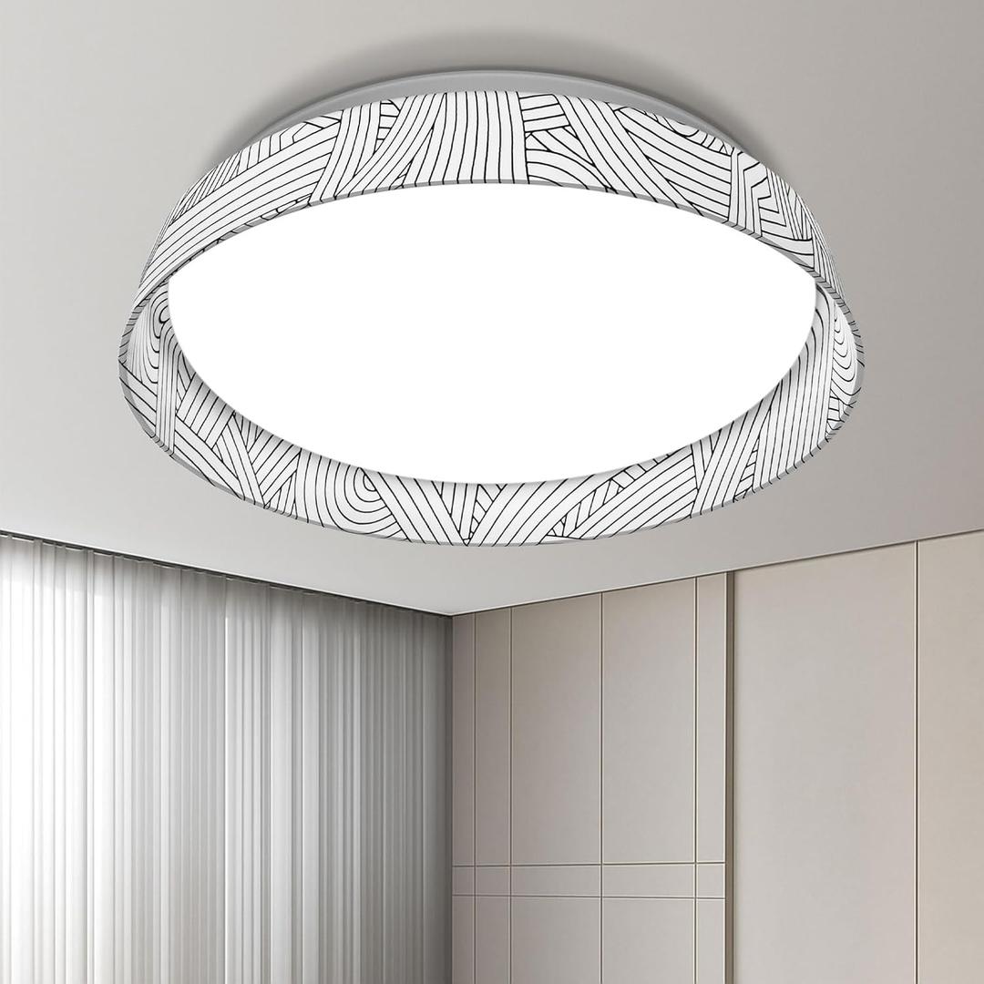 VIPMOON 13"/36W Flush Mount LED Ceiling Light, Super Bright 3000K-6000K 5CCT Energy Saving LED Light Fixture for Kitchen Hallway Balcony Study Room Porch Stairwell Laundry Room Office Garage
