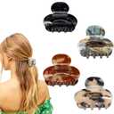 4PCS Small Claw Clips for Women,Acetate Medium Claw Clips for Half-Hairstyle Cute 1.8Inch Tortoiseshell Clip for Thick/Thin Hair