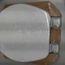 CHURCH Toilet Seat, Easy Clean Hinges Release for Deep Cleans, Durable Enameled Wood Seat, Round, White