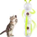 Interactive Cat Feather Toy, Automatic Fluffy Tail Teaser with Motion Sensor,Whack a mole Cat Toy, USB Rechargeable, Suction Cup for Stable Play, Perfect for Indoor Cats