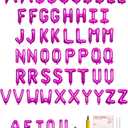 58 PCS Letter Balloons Alphabet Letters 2 Sets A- Z & 1 Sets AEIOU 16 - Inch Mylar Foil Balloons Set for Wedding/Birthdays/Annivs/Grads party Decoration Banner Custom Phrase (Hot Pink)