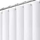 Waffle Shower Curtain 256 GSM Heavy Duty Fabric 72"x72" White | Thick Textured Cloth, Weighted Hem, Water Repellent Washable, Hotel Luxury Polyester Shower Curtain Set for Bathroom 12 Hooks